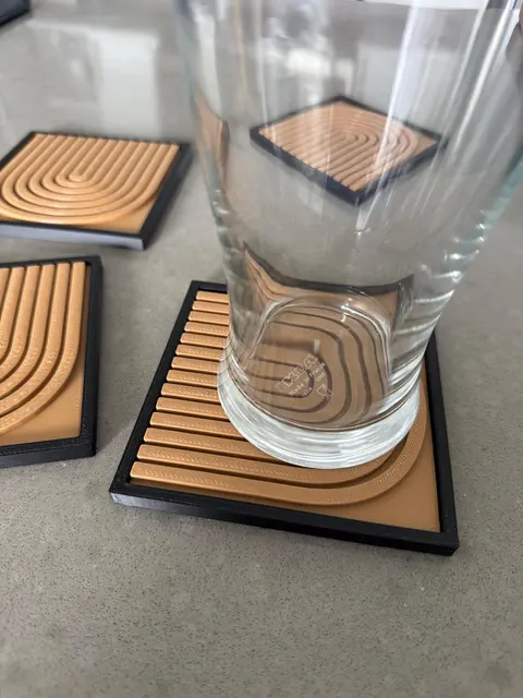 DUNE Coaster Set – Sci-Fi Home Decor & Geeky Gift for Movie Fans (4 Piece Letter Coasters) - Thumbnail 8