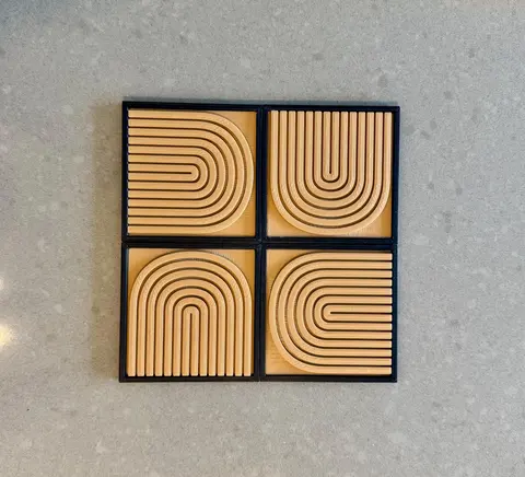 DUNE Coaster Set – Sci-Fi Home Decor & Geeky Gift for Movie Fans (4 Piece Letter Coasters) - Thumbnail 9