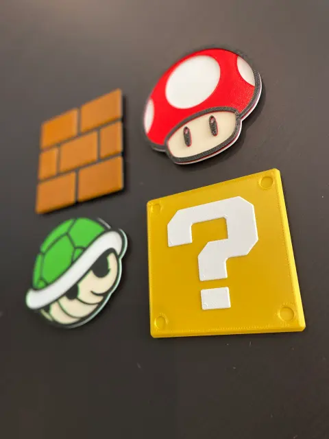 Super Mario Coasters 3D | Nintendo Retro Gift | Gaming Decor Set