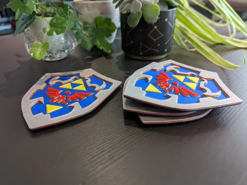 Hylian Shield Zelda Coaster (Ocarina of Time) - Thumbnail 6