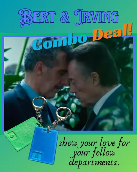 Severance Lumon Keycard Keychain | Burt & Irving | TV Show Fan Gift | Sci-Fi Keychain Merch | 3D Printed