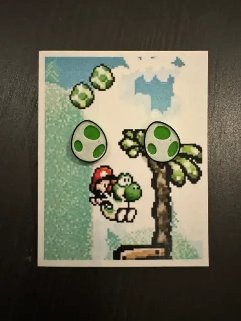 Yoshi Egg Stud Earrings - Thumbnail 2