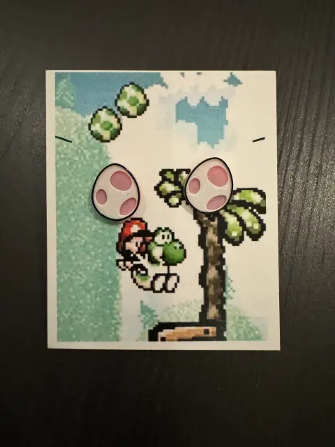 Yoshi Egg Stud Earrings - Thumbnail 3