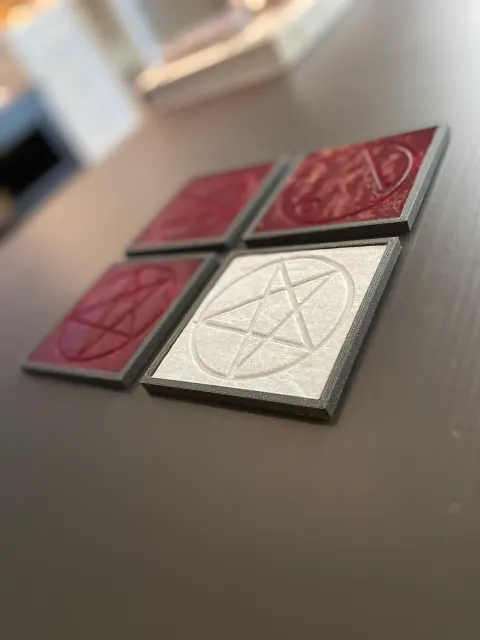 DOOM Video Game Coaster Set, Doom Fan Gift, Doom Eternal - Thumbnail 2