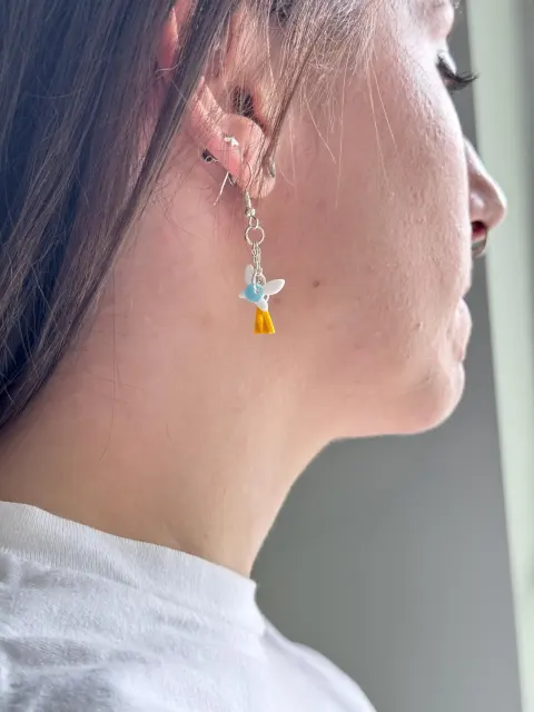 Zelda Navi Triforce Earrings - Thumbnail 5