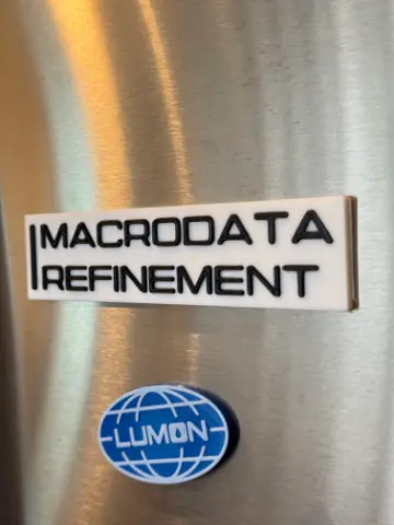 Macrodata Refinement Fridge Magnet - Severance-Inspired Lumon Industries Sign - Thumbnail 4