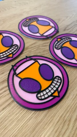 Invader Zim Irken Invasion Coaster Set - Handmade Alien Empire Coasters