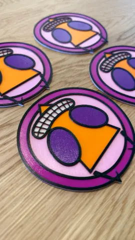 Invader Zim Irken Invasion Coaster Set - Handmade Alien Empire Coasters - Thumbnail 3