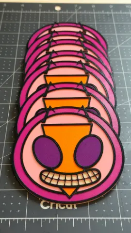 Invader Zim Irken Invasion Coaster Set - Handmade Alien Empire Coasters - Thumbnail 5