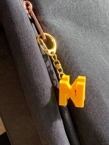 N64 Logo Keychain: Retro Gold Nintendo Gamer Gift