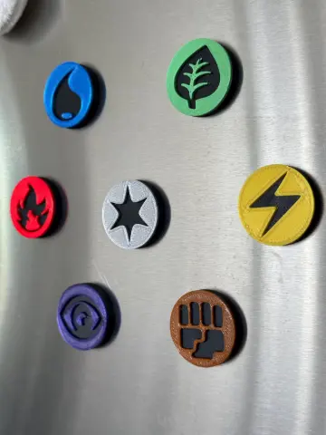 Pokémon Type Badge Magnet Set – Original 150 (Set of 7)
