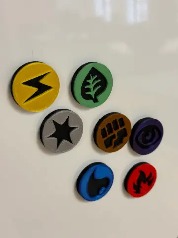 Pokémon Type Badge Magnet Set – Original 150 (Set of 7) - Thumbnail 4
