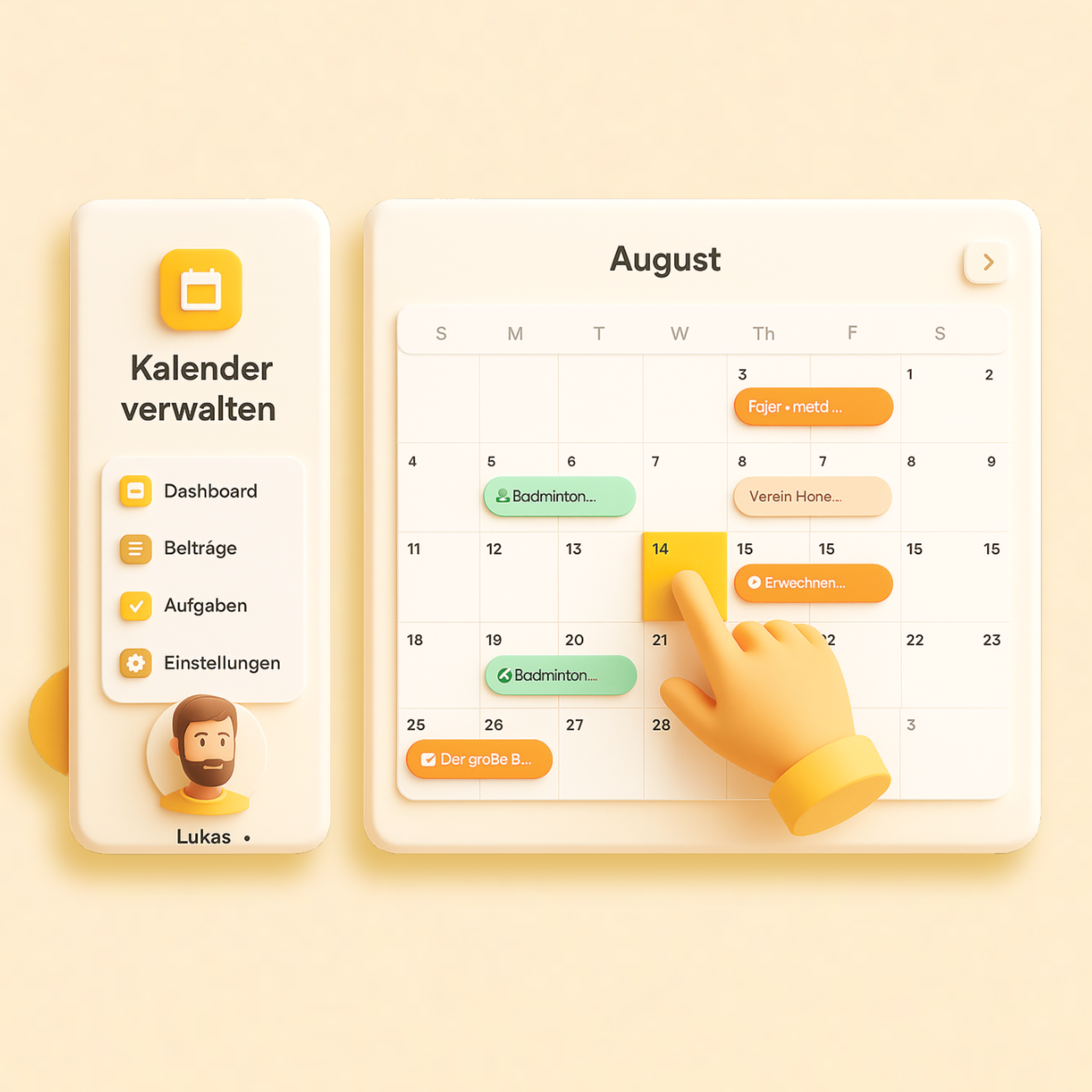 Illustration of a content calendar