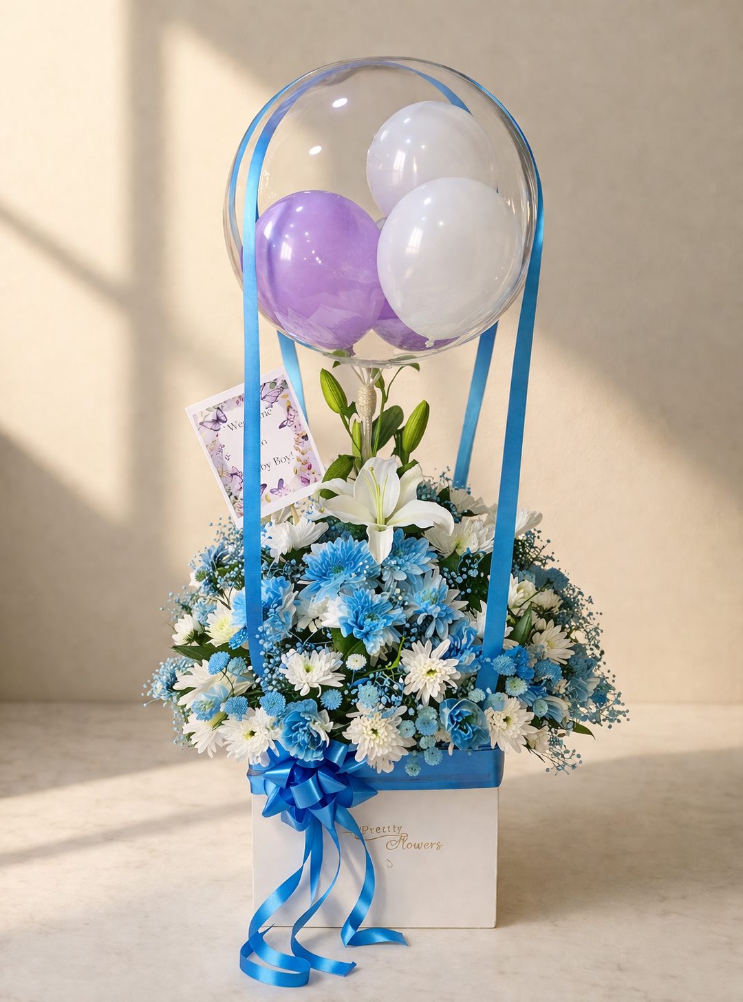 Blue Blessings Balloon Box
