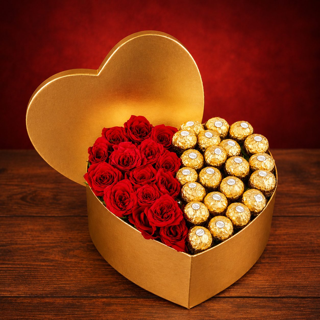 Heart of Roses & Gold