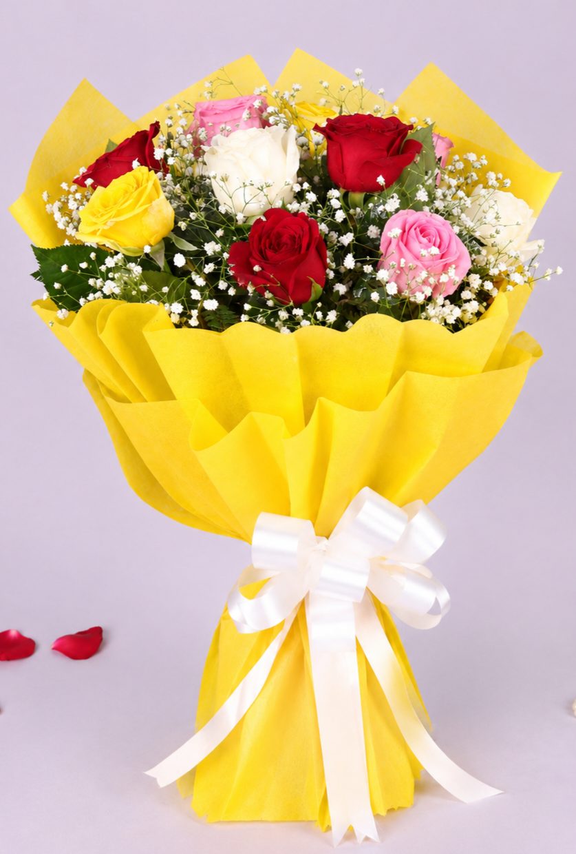Rainbow Rose Bouquet