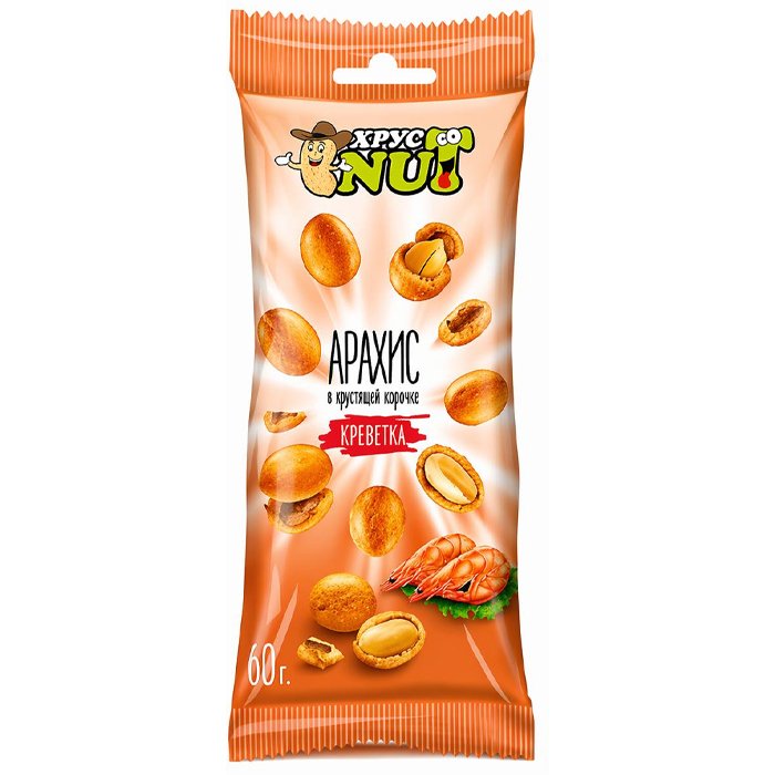 Арахис в хрустящей корочке ХРУСТ NUT "Креветка" 50/60гр