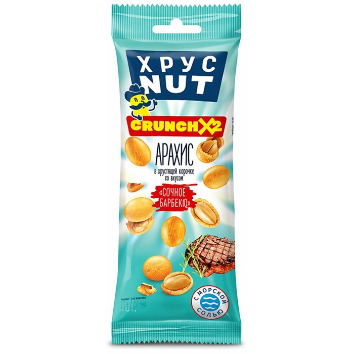 Арахис в хрустящей корочке ХРУСТ NUT "Сочное барбекю" 60гр