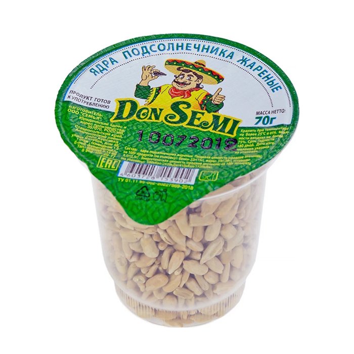 Ядра подсолнечника Don Semi жареные 70г