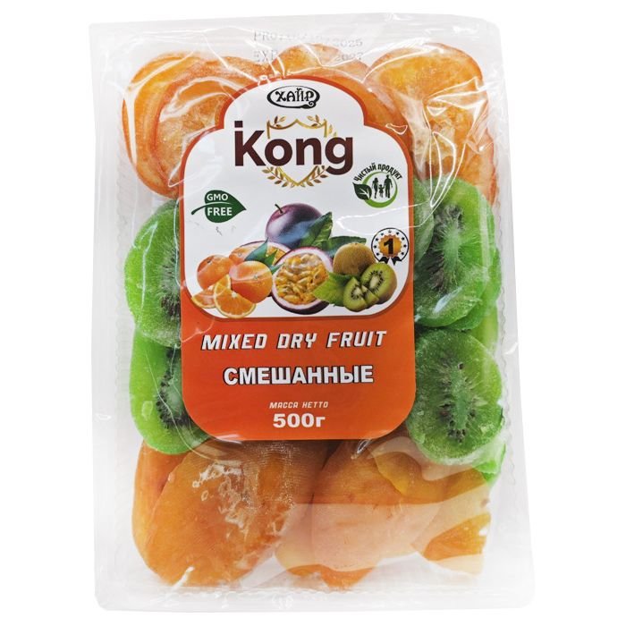 Сушеные фрукты МИКС (Апельсин,Маракуйя,Киви) KONG 500гр