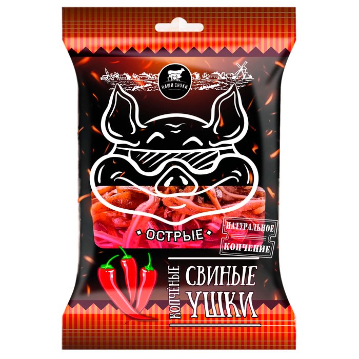 Ушки свиные острые "Наши снэки" 90г