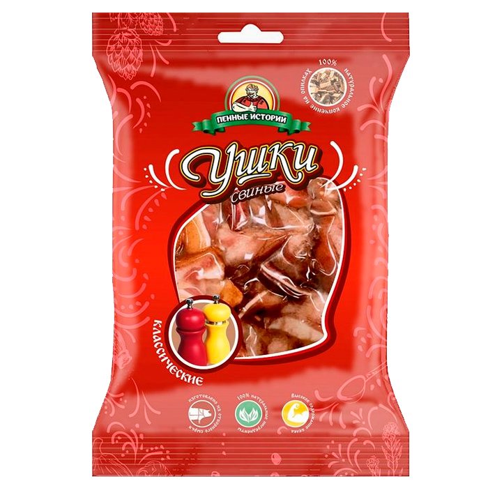 Свиные уши "классические" "Пенные истории" 90/100г