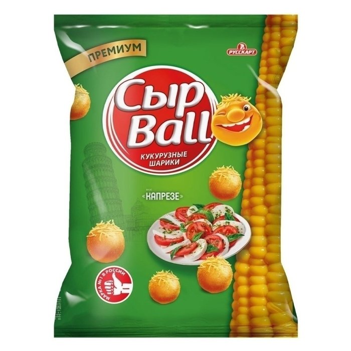 Кукурузные шарики СырBall со вкусом "КАПРЕЗЕ" 140г