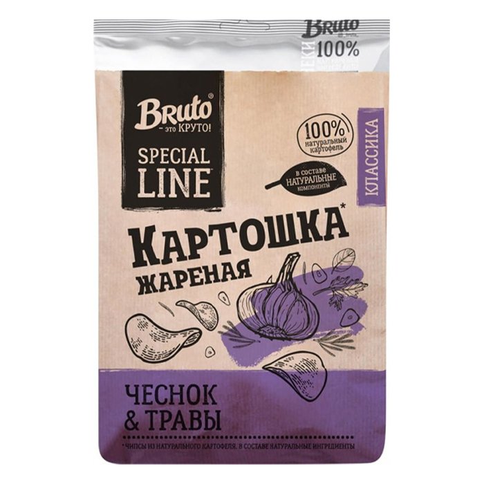 Картошечка "Bruto" Чеснок и травы 120гр