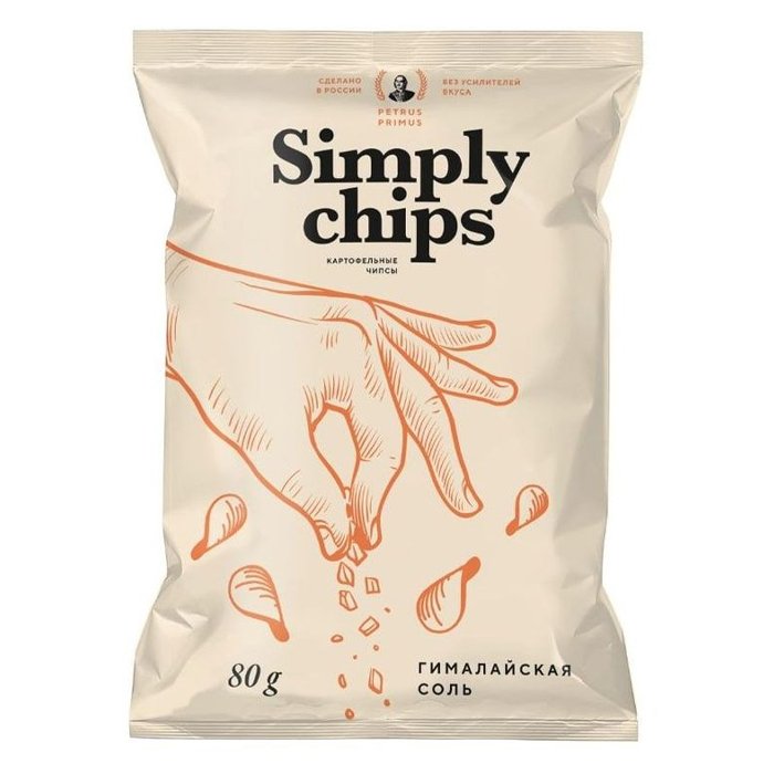 Картофельные чипсы Simply chips Гималайская соль 80гр
