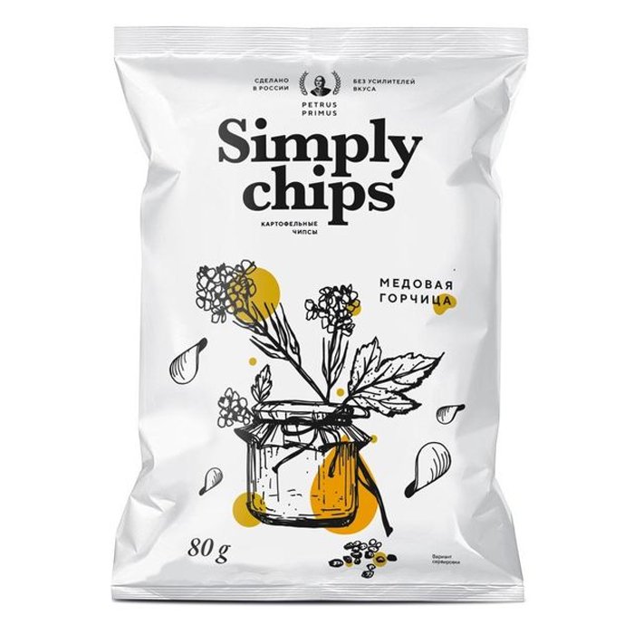 Картофельные чипсы Simply chips Медовая горчица 80гр