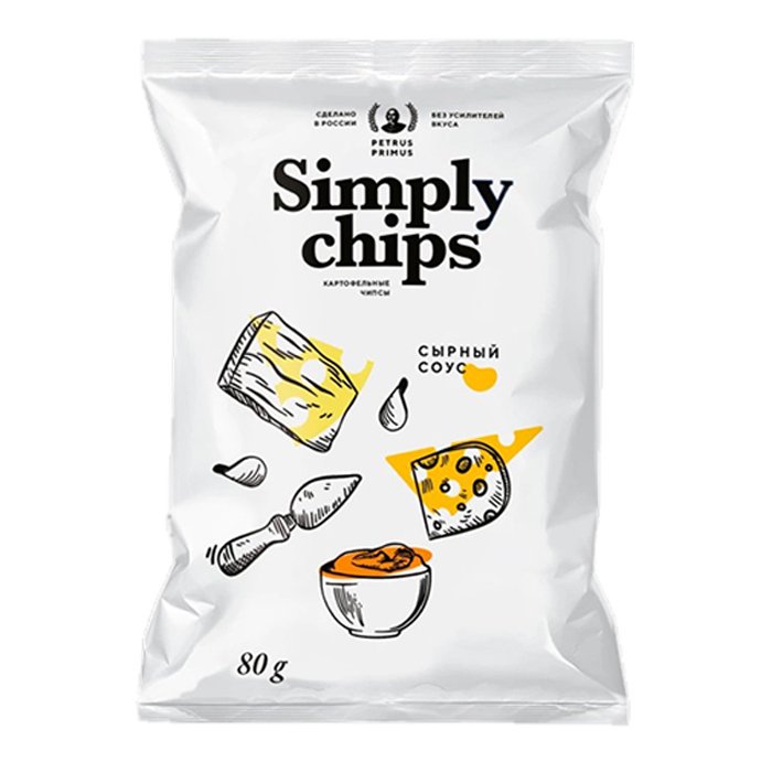 Картофельные чипсы Simply chips Сырный соус 80гр