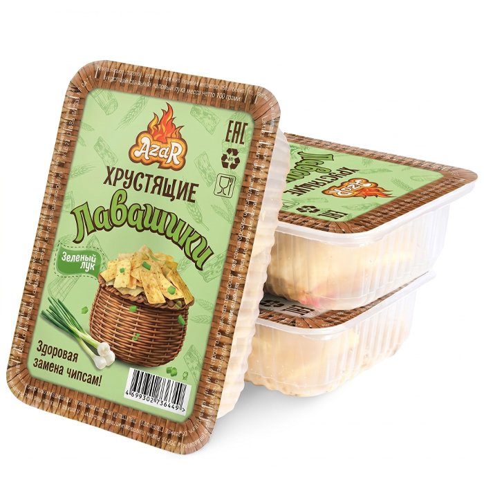Азар "Лавашики со вкусом зеленного лука" 100г