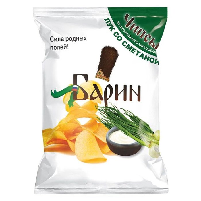 Чипсы БАРИН Сметана и лук 140г