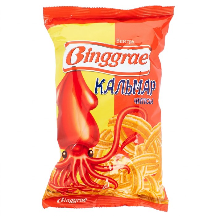 Чипсы БИНГРЭ Кальмар (Binggrae) 50гр