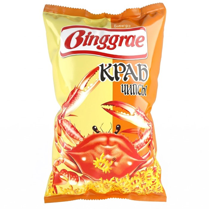 Чипсы БИНГРЭ Краб (Binggrae) 130гр