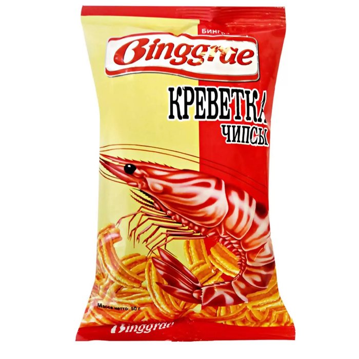 Чипсы БИНГРЭ Креветка (Binggrae) 50гр