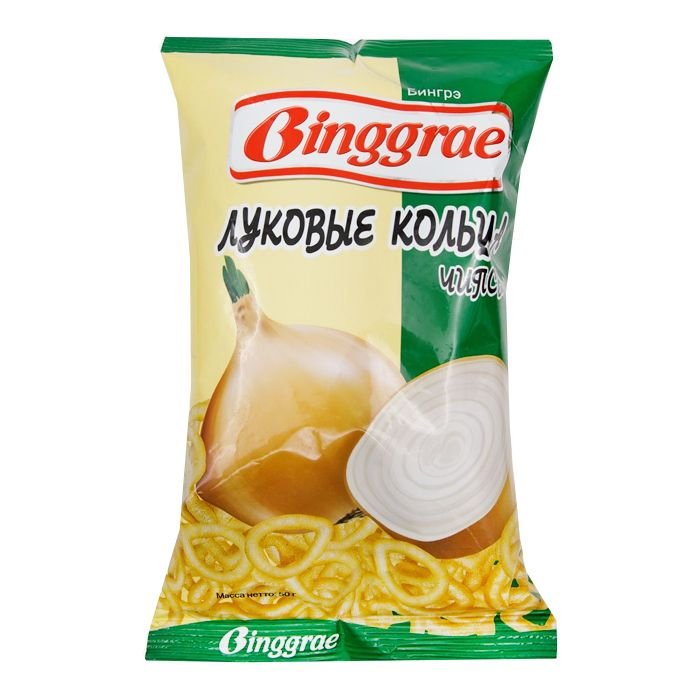 Чипсы БИНГРЭ Луковые кольца (Binggrae) 50гр