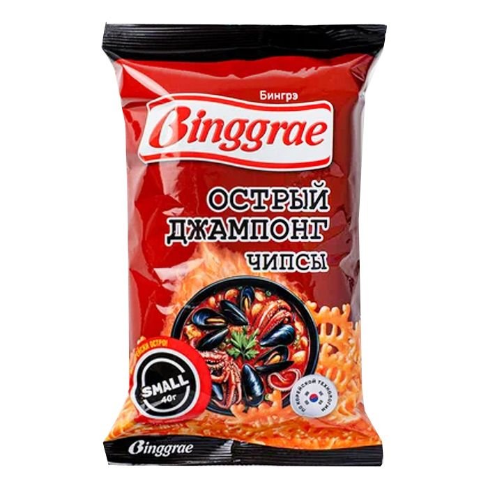 Чипсы БИНГРЭ Острый Джампонг (Binggrae) 40гр