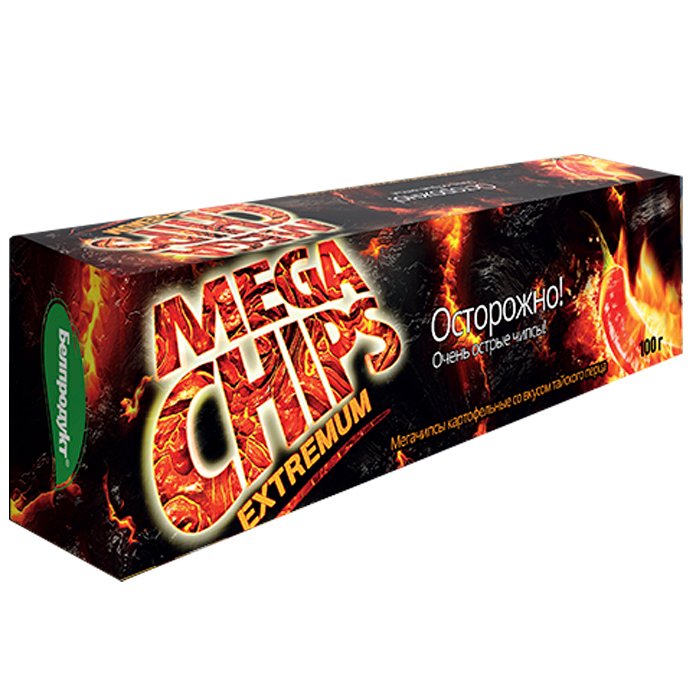 Мегачипсы картофельные "EXTREMUM" со вкусом тайского перца 100г