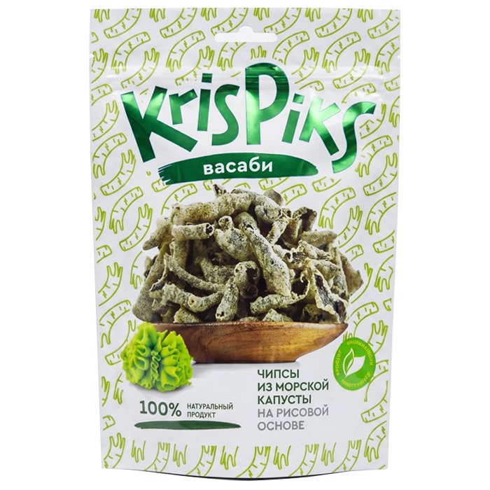 Чипсы из морской капусты KrisPiks "Васаби" (20г)