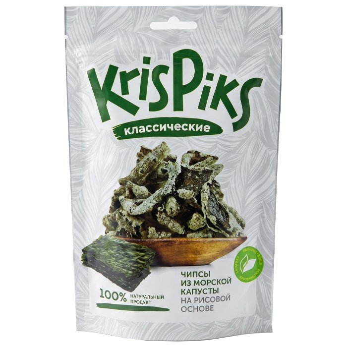 Чипсы из морской капусты KrisPiks "Классические" (20г)