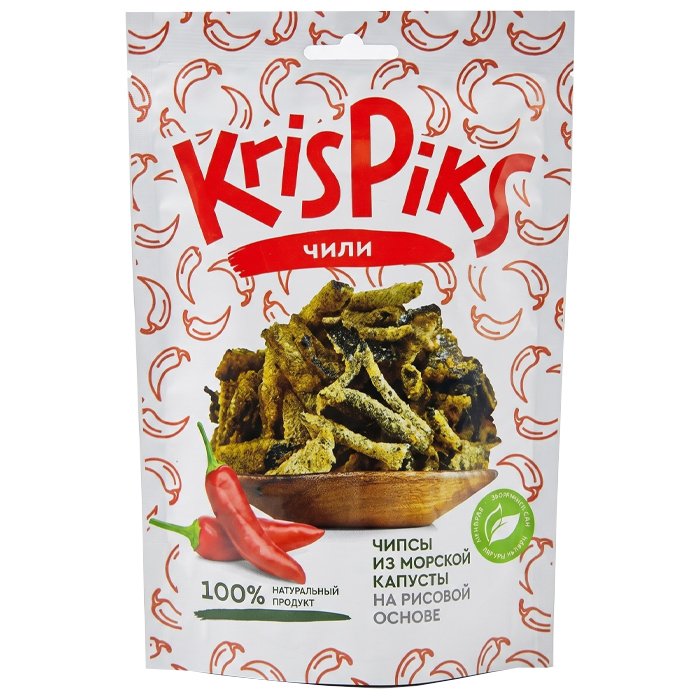 Чипсы из морской капусты KrisPiks "Чили" (20г)