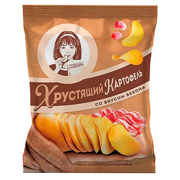 Хрустящий картофель с беконом (Девочка) 70г  (ВЧ831)