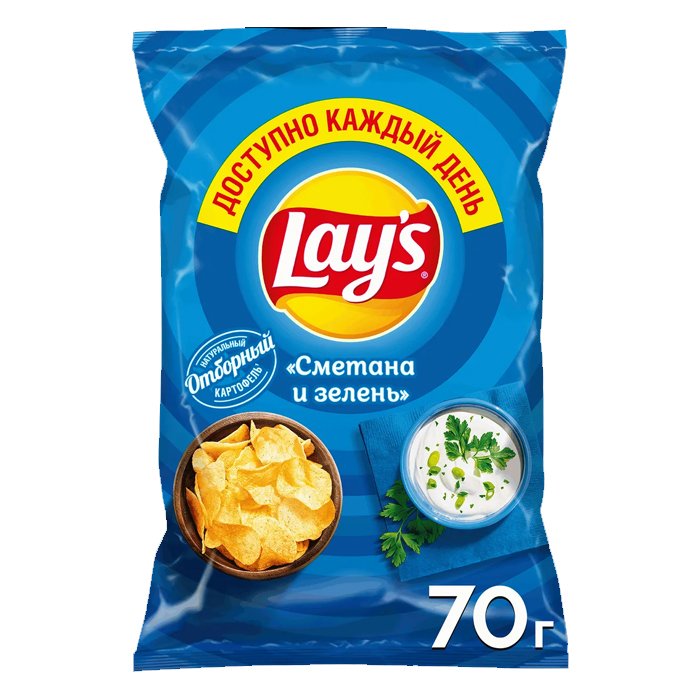 Лейс Сметана и зелень 70г