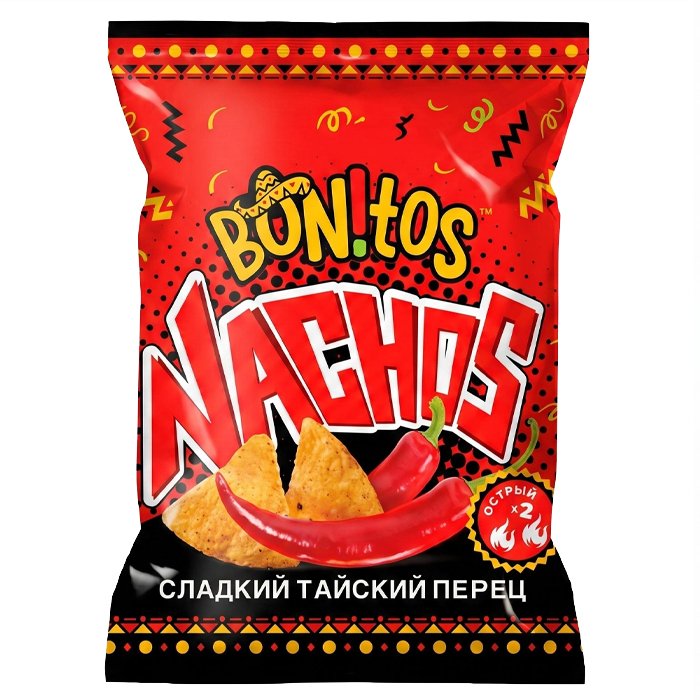 Начос "Bon!tos" сладкий тайский перец 75гр