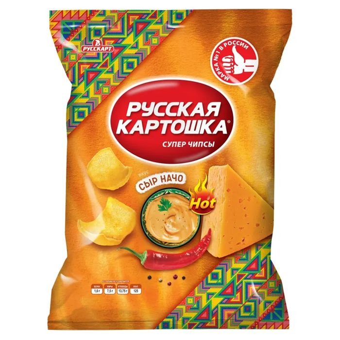 Чипсы Русская картошка со вкусом "Сыр начо" 105гр