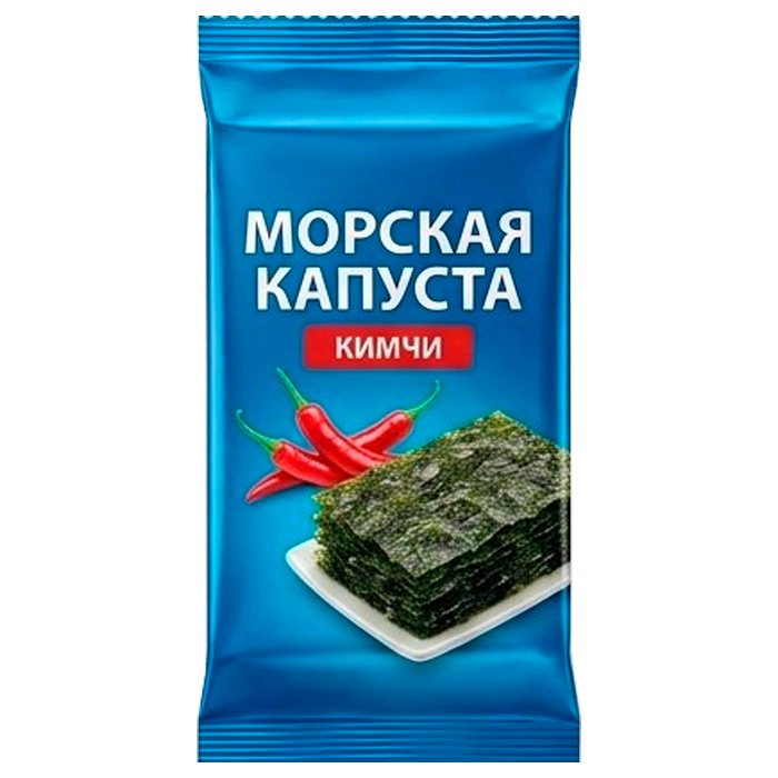 Хрустящая морская капуста ЮКА Кимчи 5гр