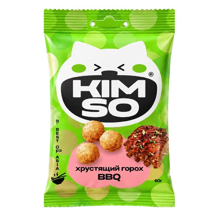 Горох хрустящий «KIM SO» со вкусом "BBQ" 60г