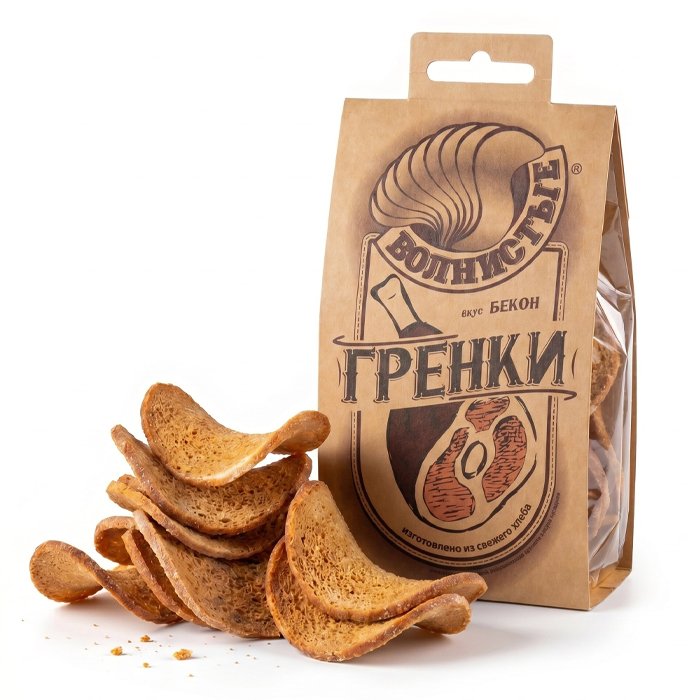 Гренки волнистые с беконом 75г