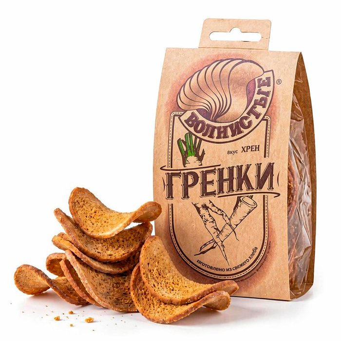 Гренки волнистые с хреном 75г